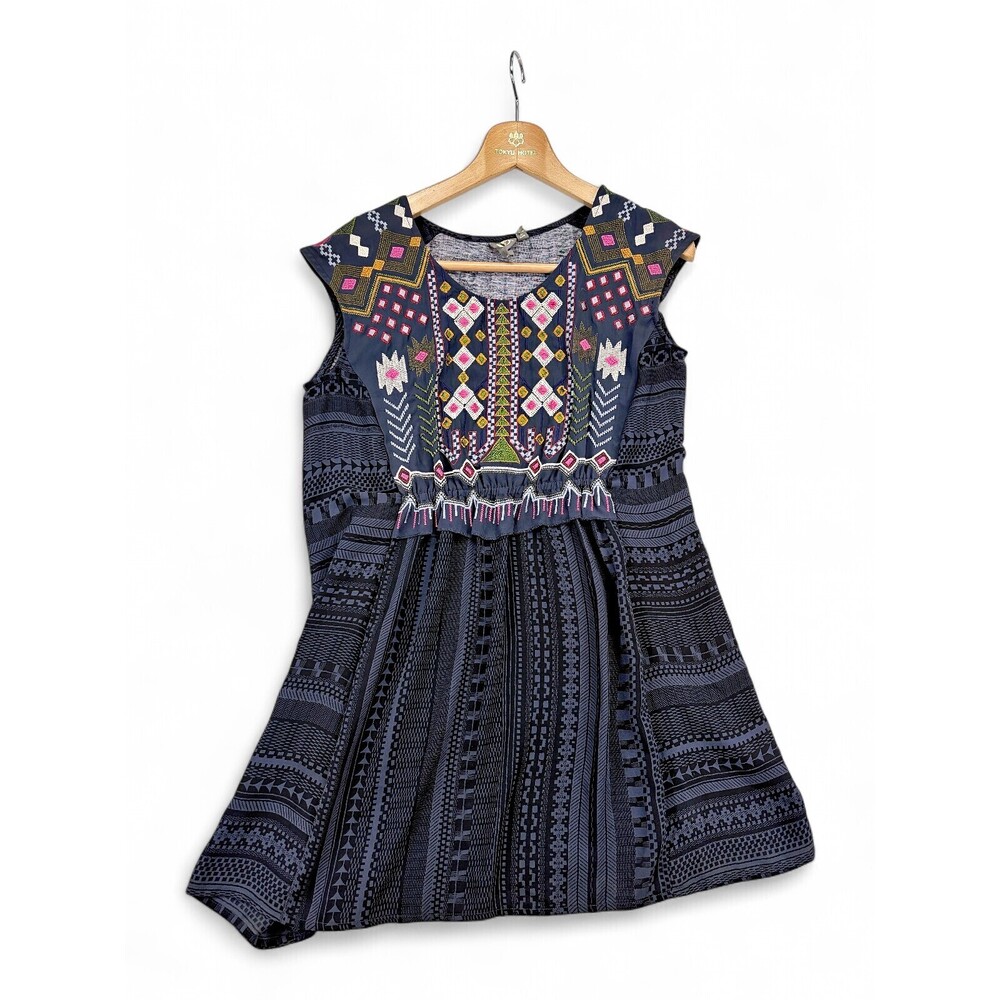 One September Embroidered Boho Tunic Blouse - XS
